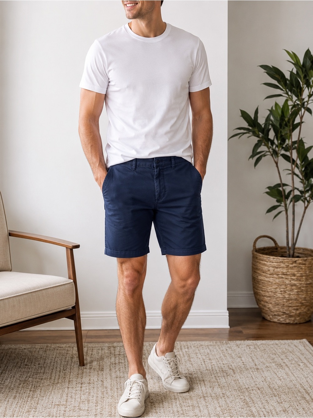 GAP Men's Navy Casual Chino Shorts